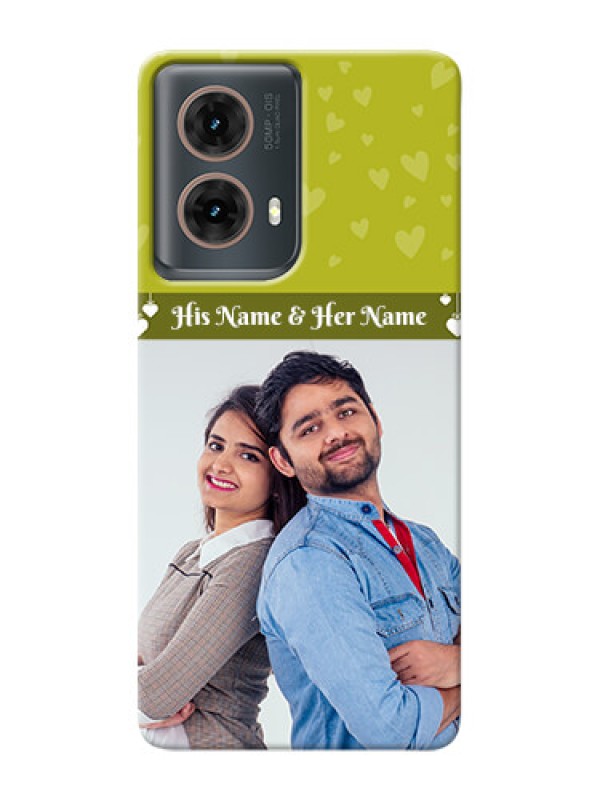 Custom Moto G85 5G custom mobile covers: You And Me Heart Design