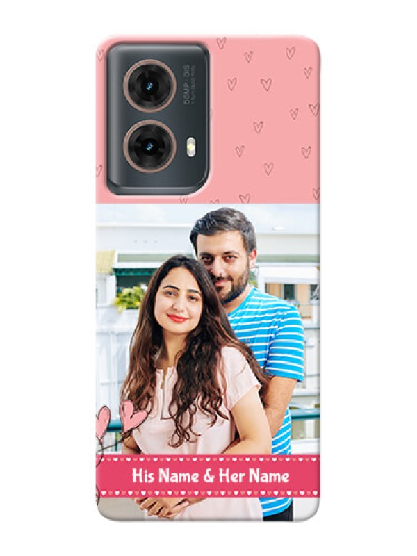 Custom Moto G85 5G phone back covers: Love Design Peach Color