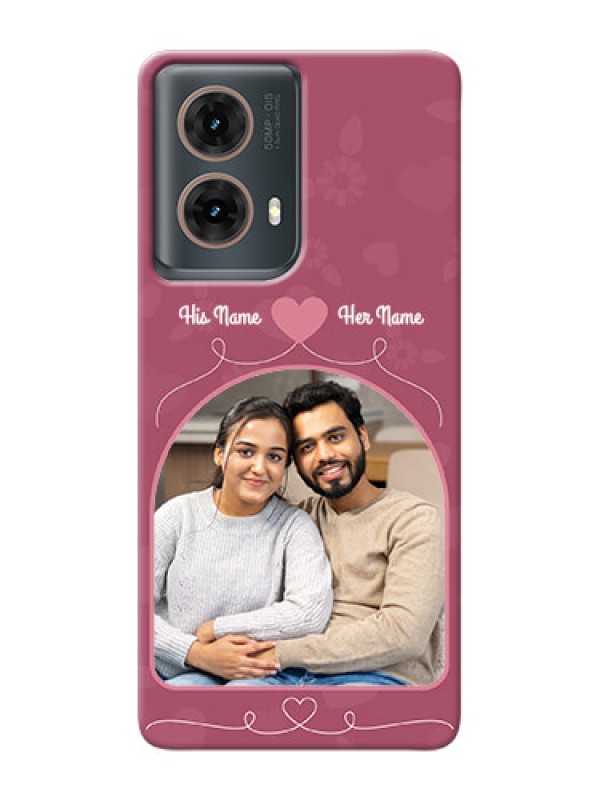 Custom Moto G85 5G mobile phone covers: Love Floral Design