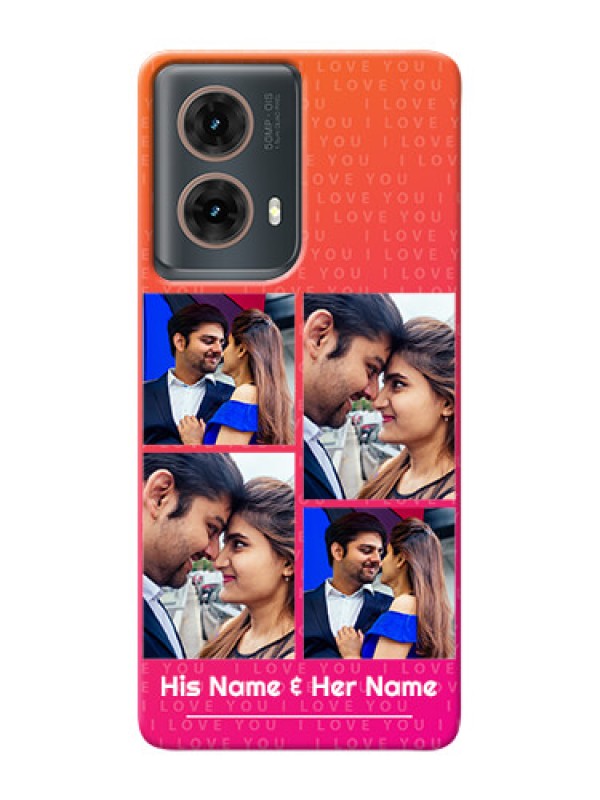 Custom Moto G85 5G custom back covers: I Love You Pink Design