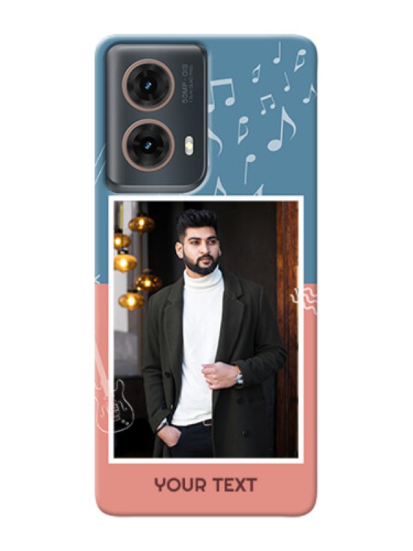 Custom Moto G85 5G Phone Back Covers with Color Musical Note Design