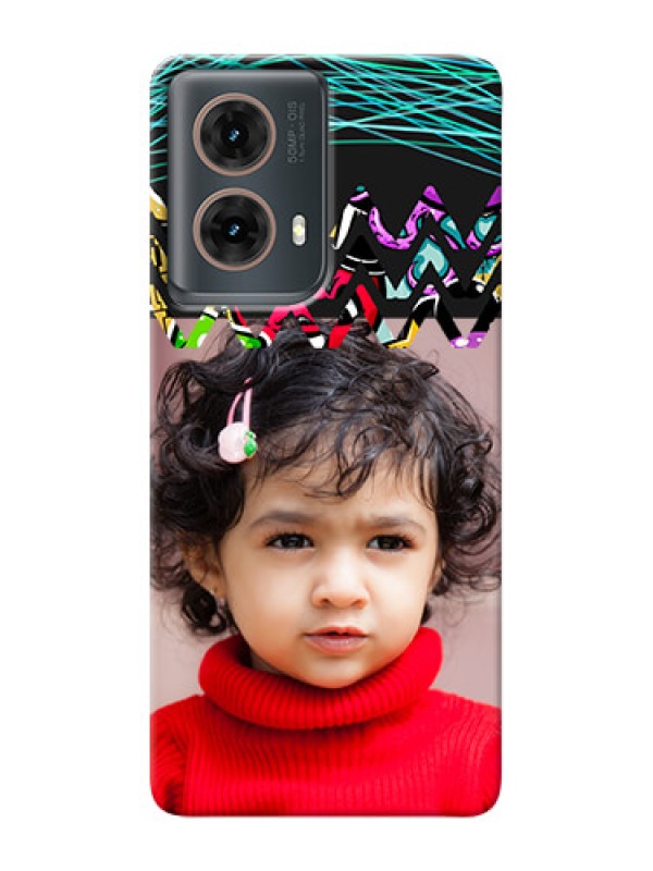 Custom Moto G85 5G personalized phone covers: Neon Abstract Design