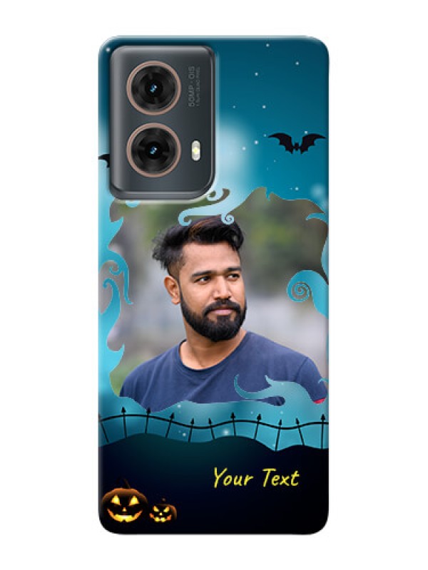 Custom Moto G85 5G Personalised Phone Cases: Halloween frame design