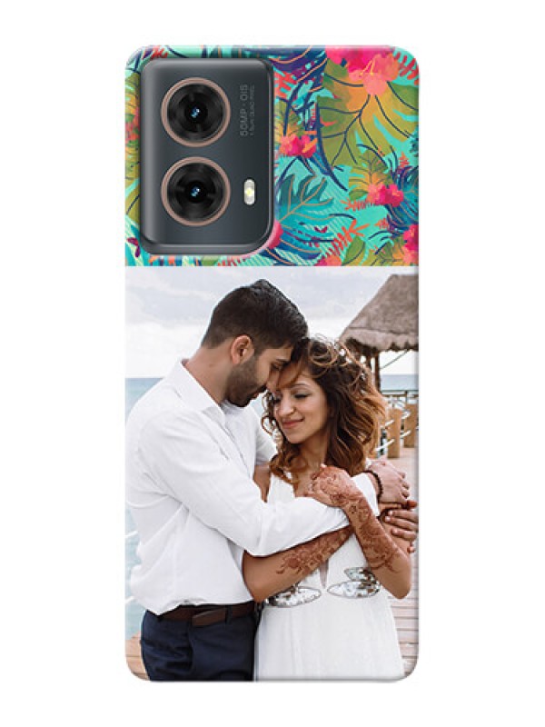 Custom Moto G85 5G Personalized Phone Cases: Watercolor Floral Design