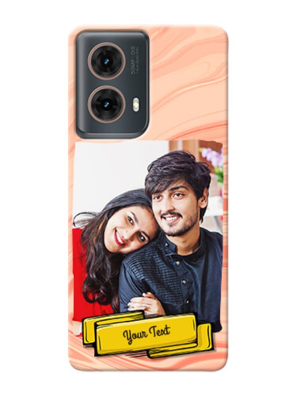 Custom Moto G85 5G Customized Phone Cases: Marble Texture Design