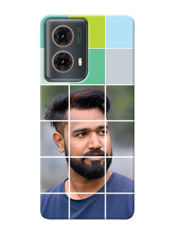 Custom Moto G85 5G personalised phone covers with white box pattern