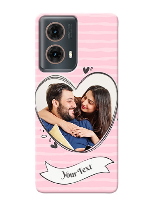 Custom Moto G85 5G custom mobile phone covers: Vintage Heart Design