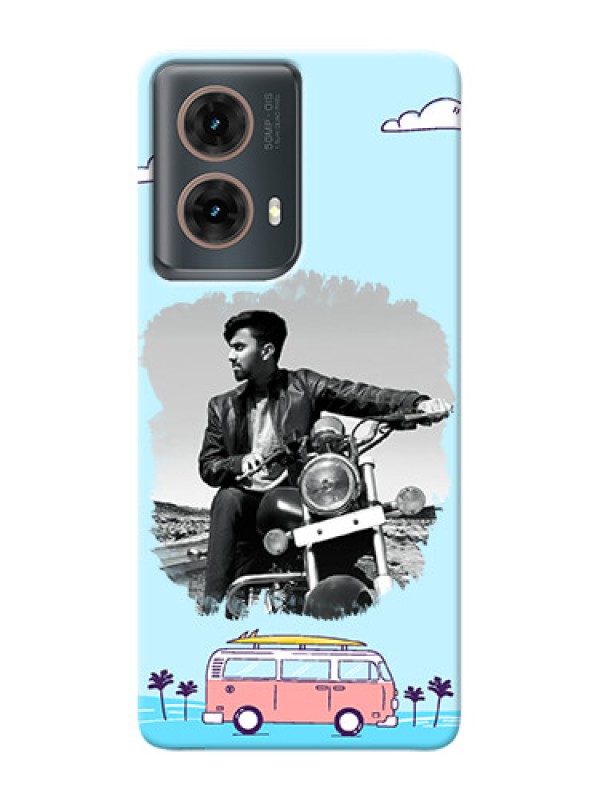 Custom Moto G85 5G Mobile Covers Online: Travel And Adventure Design