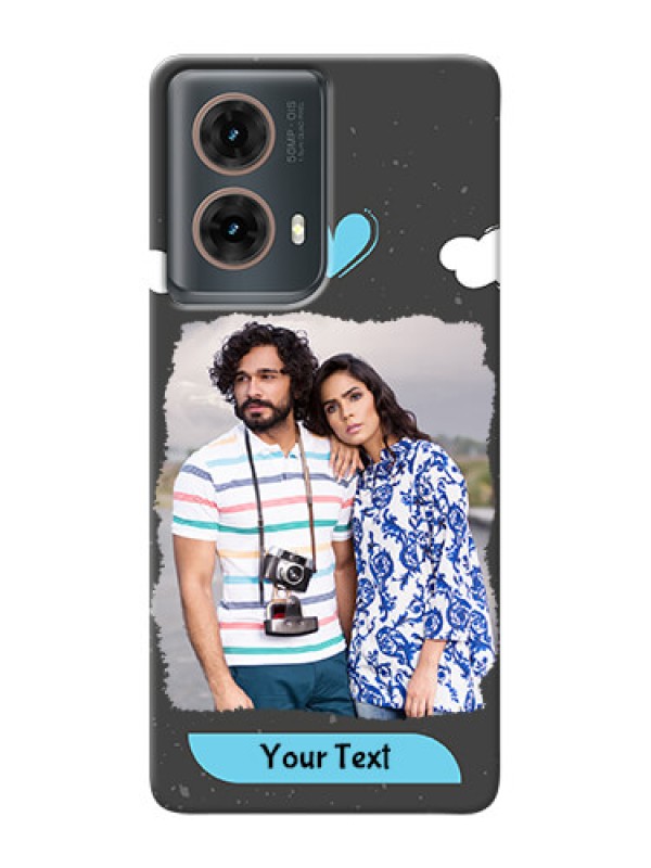 Custom Moto G85 5G Mobile Back Covers: splashes with love doodles Design