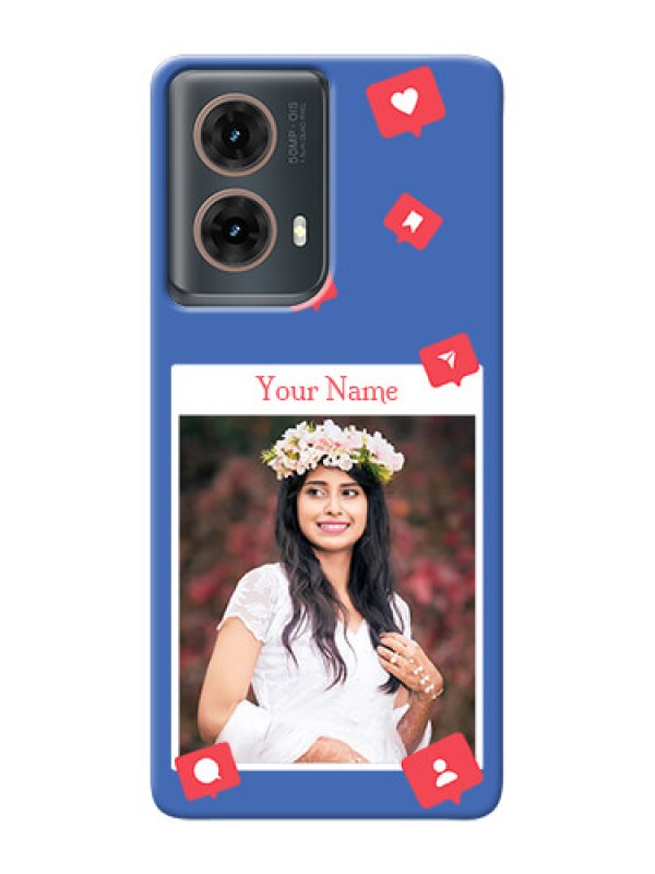 Custom Moto G85 5G Custom Phone Case with Like Share And Comment Design