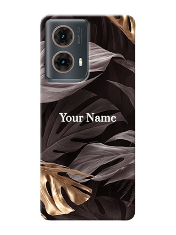 Custom Moto G85 5G Personalised Phone Case with Wild Leaves digital paint Design