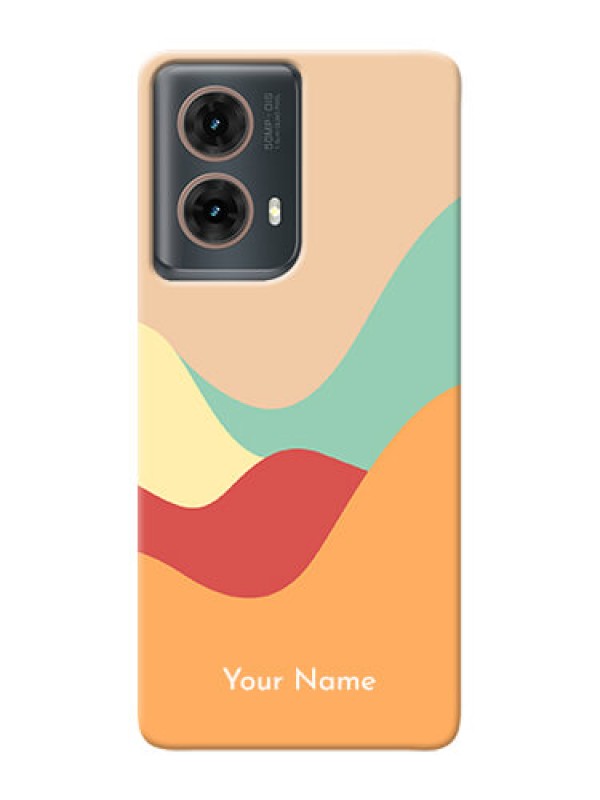 Custom Moto G85 5G Personalized Phone Case with Ocean Waves Multicolour Design
