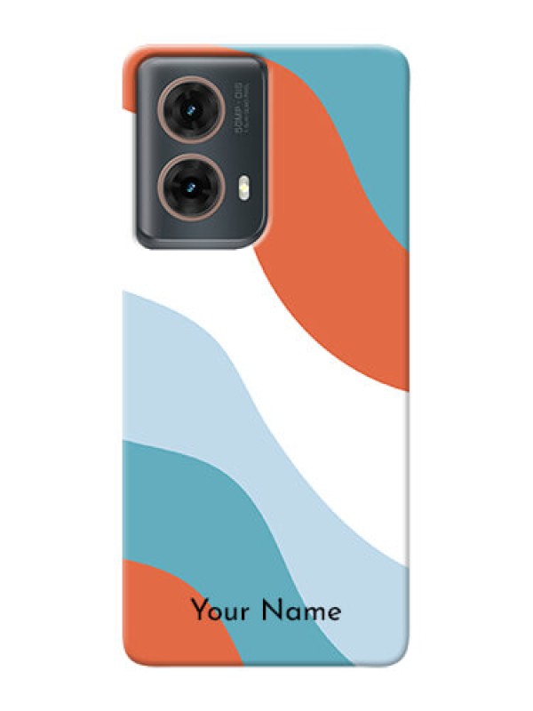 Custom Moto G85 5G Custom Mobile Case with coloured Waves Design