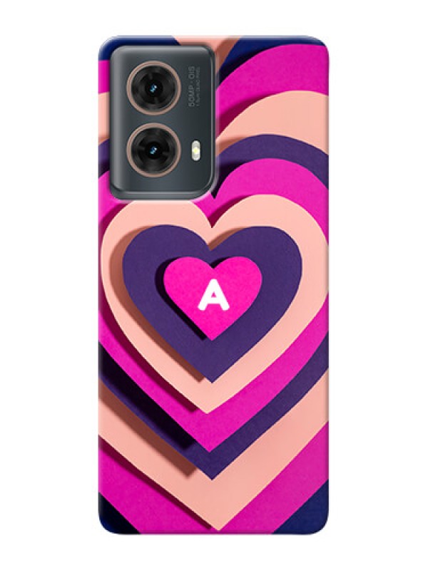 Custom Moto G85 5G Custom Mobile Case with Cute Heart Pattern Design