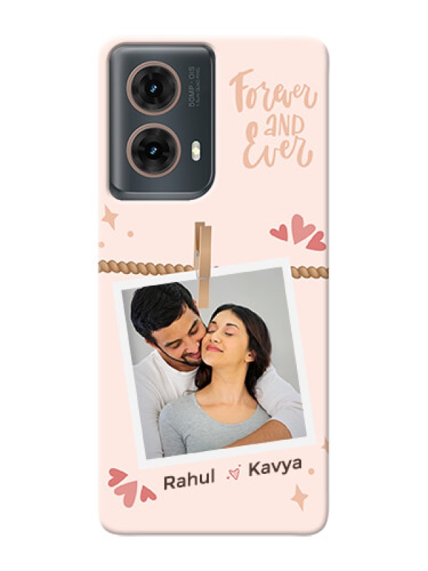 Custom Moto G85 5G Custom Phone Case with Forever and ever love Design