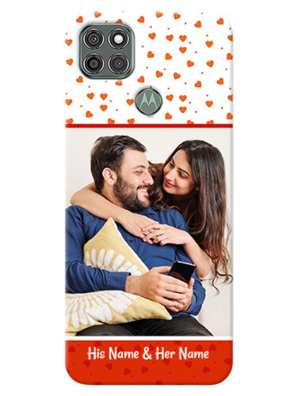 Custom Moto G9 Power Phone Back Covers: Orange Love Symbol Design
