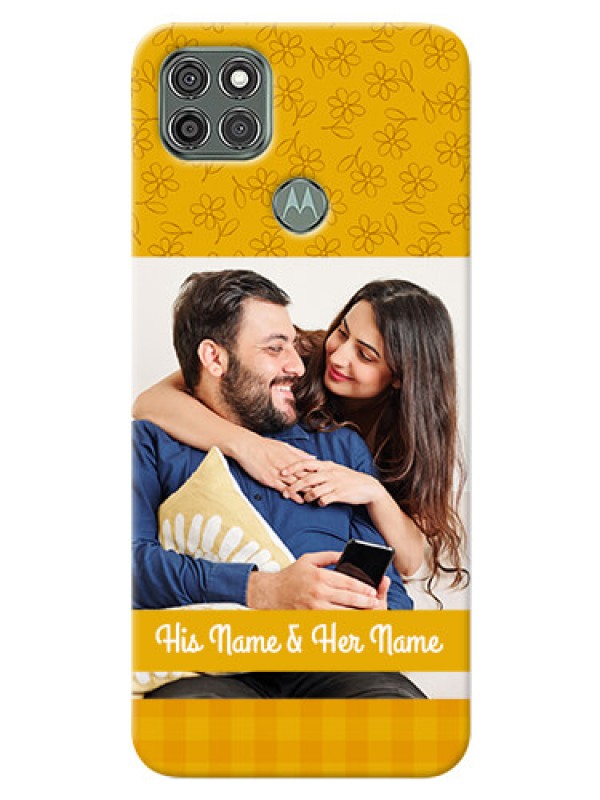 Custom Moto G9 Power mobile phone covers: Yellow Floral Design
