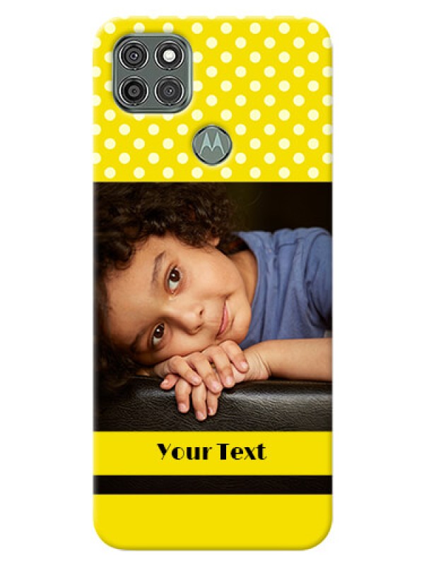 Custom Moto G9 Power Custom Mobile Covers: Bright Yellow Case Design