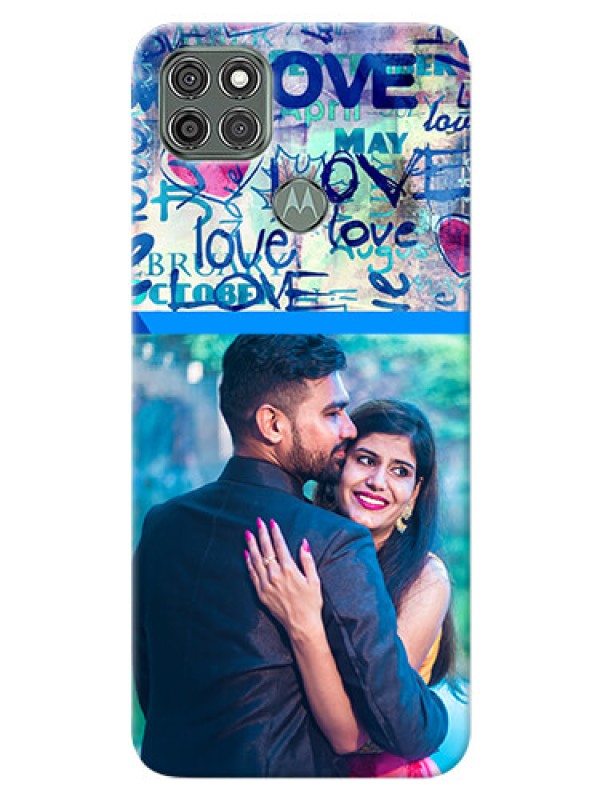 Custom Moto G9 Power Mobile Covers Online: Colorful Love Design