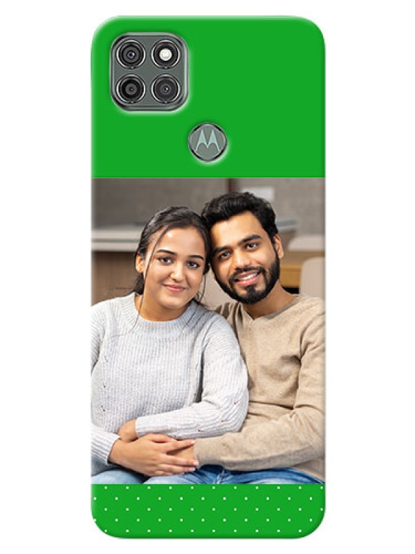 Custom Moto G9 Power Personalised mobile covers: Green Pattern Design