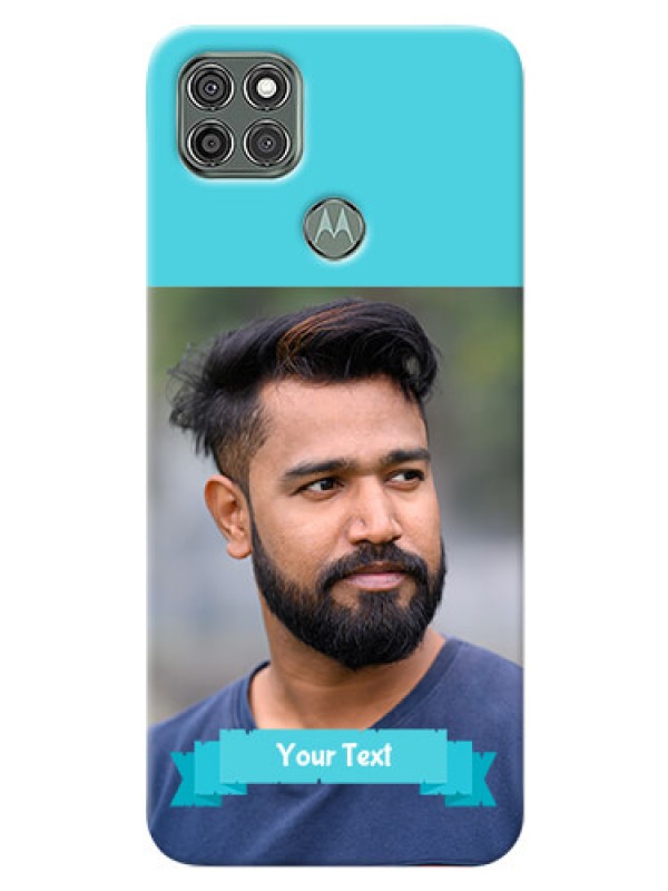 Custom Moto G9 Power Personalized Mobile Covers: Simple Blue Color Design
