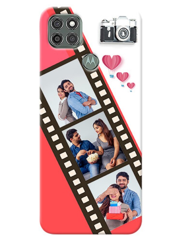 Custom Moto G9 Power custom phone covers: 3 Image Holder with Film Reel