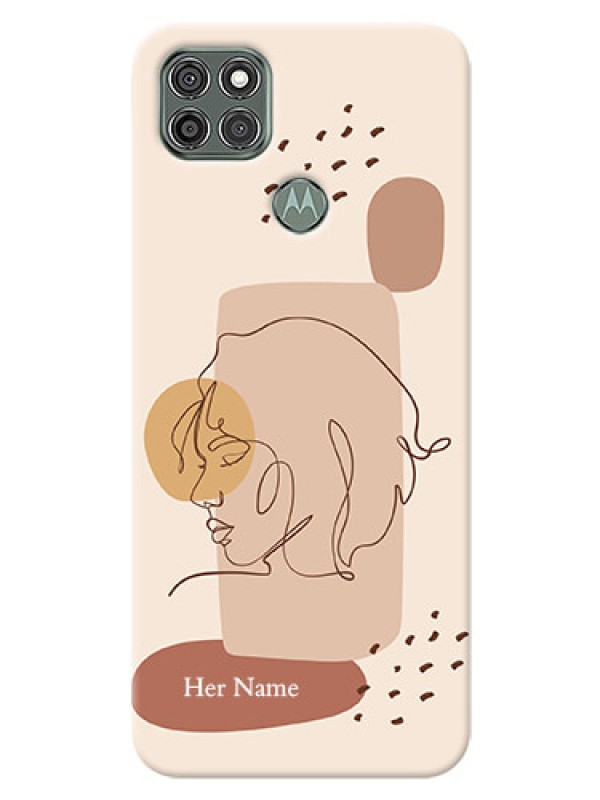 Custom Moto G9 Power Custom Phone Covers: Calm Woman line art Design