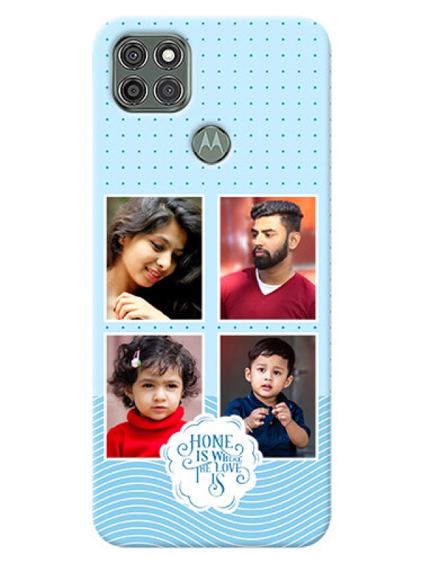 Custom Moto G9 Power Custom Phone Covers: Cute love quote with 4 pic upload Design