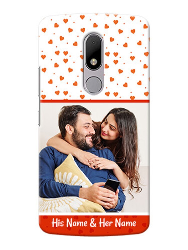 Custom Motorola Moto M Orange Love Symbol Mobile Cover Design
