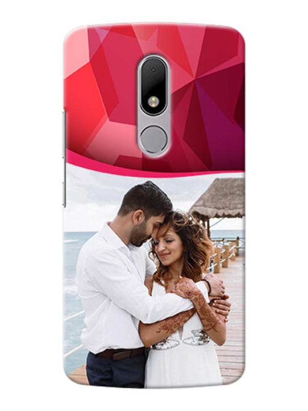 Custom Motorola Moto M Red Abstract Mobile Case Design