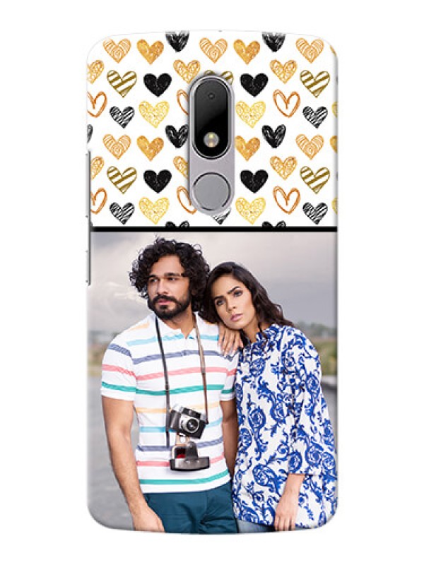 Custom Motorola Moto M Colourful Love Symbols Mobile Cover Design