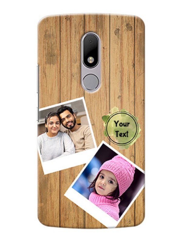 Custom Motorola Moto M 3 image holder with wooden texture  Design