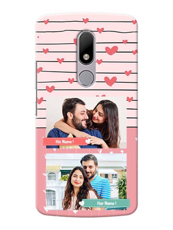 Custom Motorola Moto M 2 image holder with hearts Design