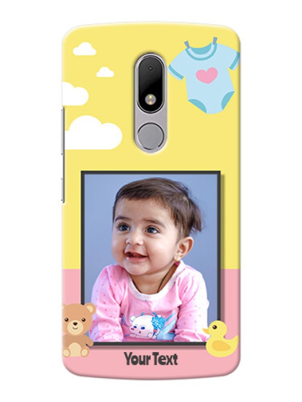 Custom Motorola Moto M kids frame with 2 colour design with toys Design