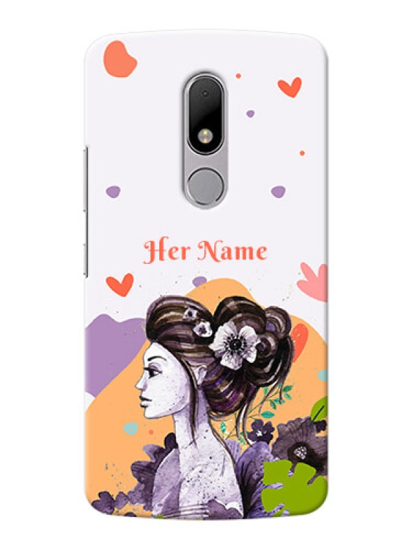 Custom Moto M Custom Mobile Case with Woman And Nature Design