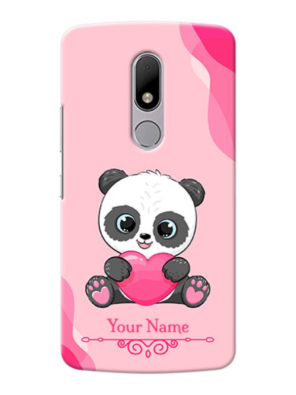 Custom Moto M Mobile Back Covers: Cute Panda Design