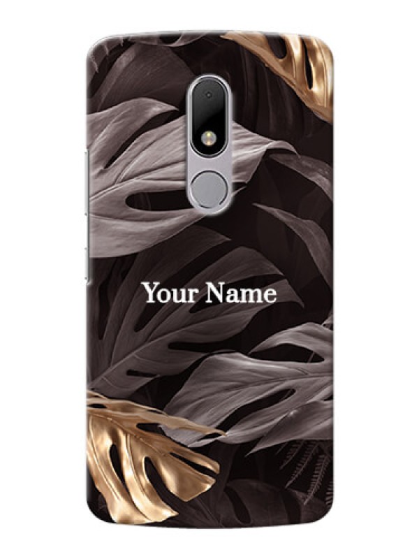 Custom Moto M Mobile Back Covers: Wild Leaves digital paint Design