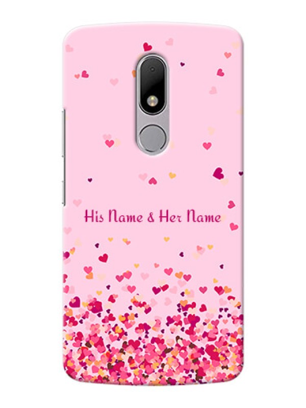 Custom Moto M Phone Back Covers: Floating Hearts Design