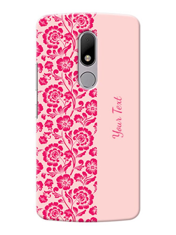 Custom Moto M Phone Back Covers: Attractive Floral Pattern Design