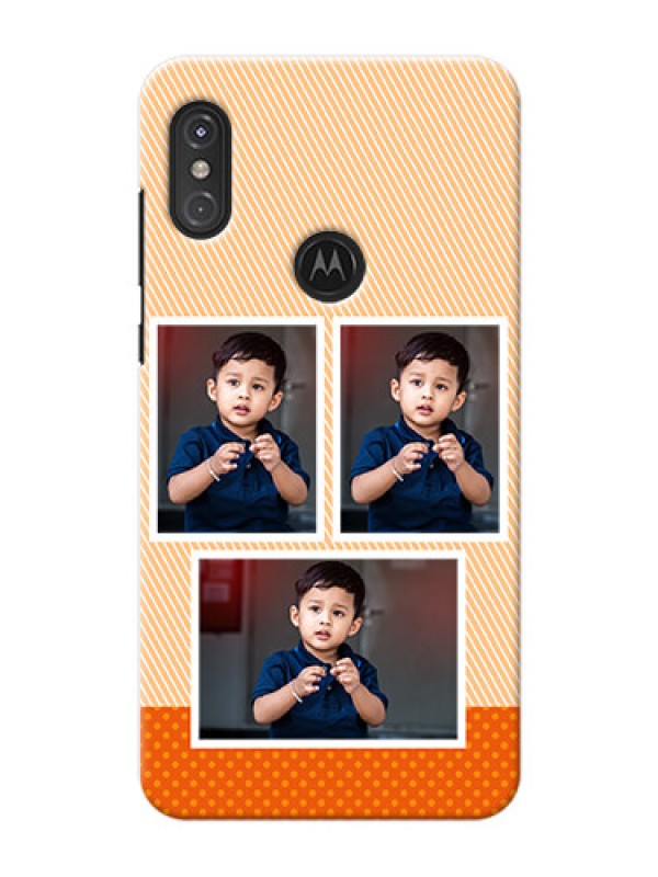 Custom Motorola One Power Mobile Back Covers: Bulk Photos Upload Design
