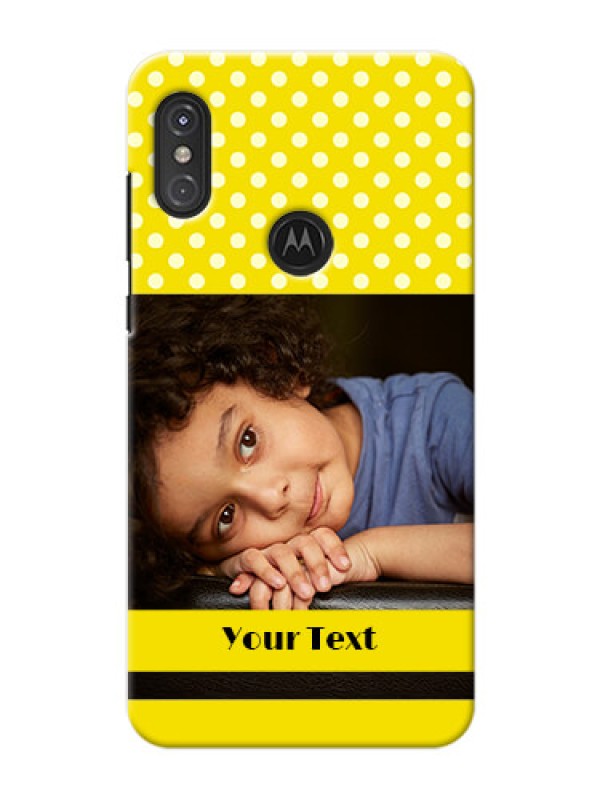 Custom Motorola One Power Custom Mobile Covers: Bright Yellow Case Design