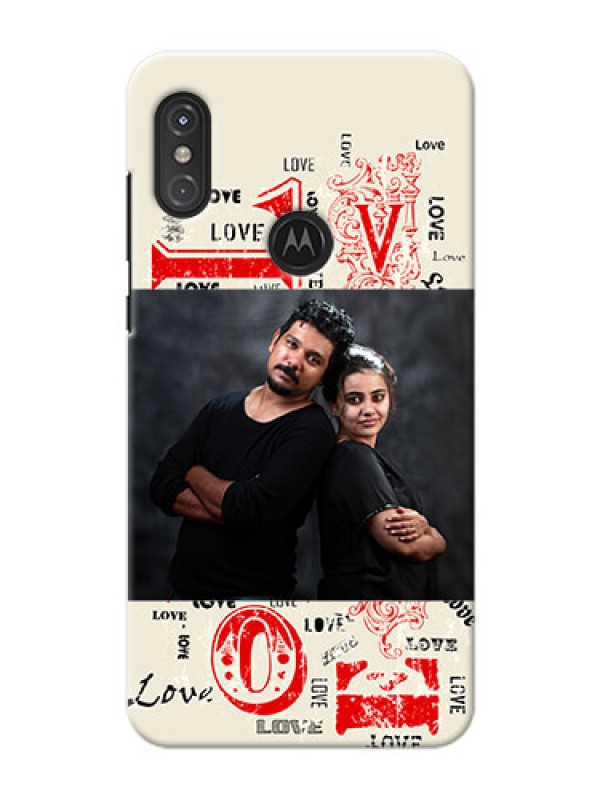 Custom Motorola One Power mobile cases online: Trendy Love Design Case