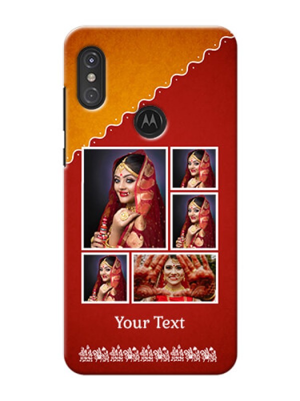 Custom Motorola One Power customized phone cases: Wedding Pic Upload Design