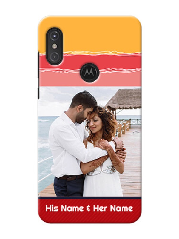 Custom Motorola One Power custom mobile phone covers: Colorful Case Design