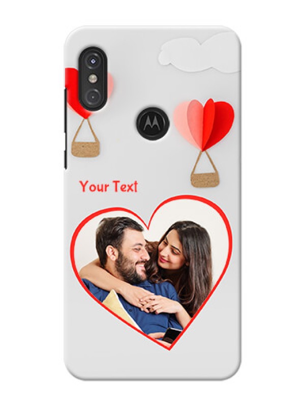 Custom Motorola One Power Phone Covers: Parachute Love Design