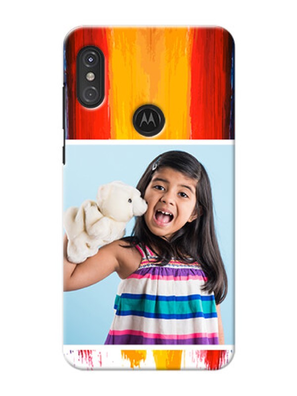 Custom Motorola One Power custom phone covers: Multi Color Design