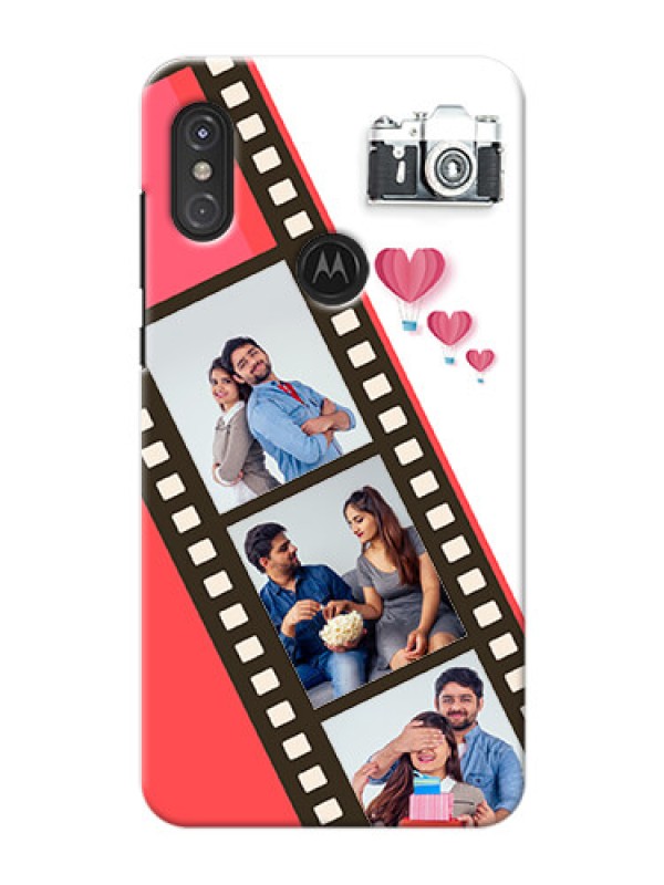 Custom Motorola One Power custom phone covers: 3 Image Holder with Film Reel