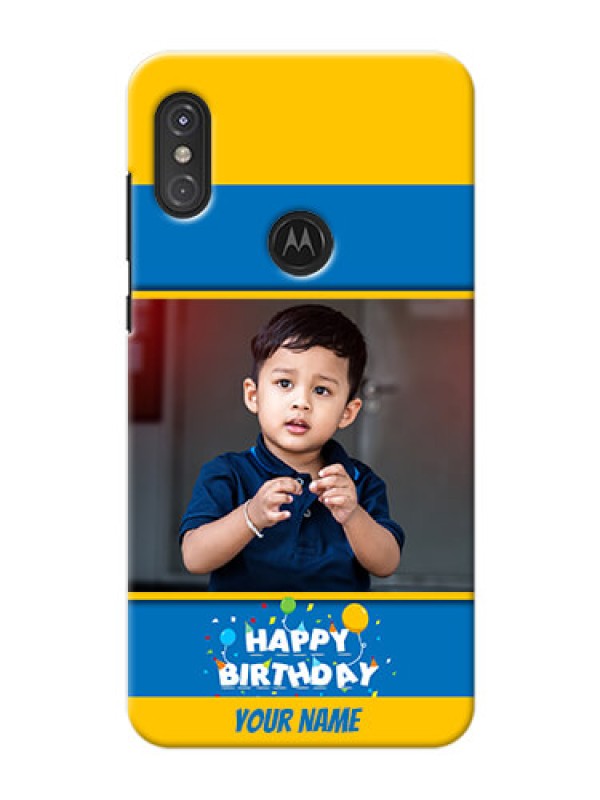Custom Motorola One Power Mobile Back Covers Online: Birthday Wishes Design