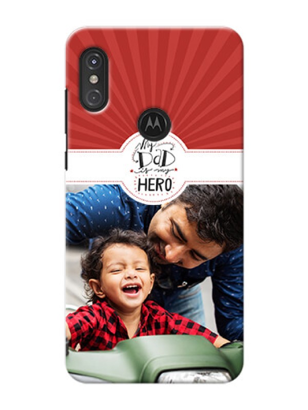 Custom Motorola One Power custom mobile phone cases: My Dad Hero Design
