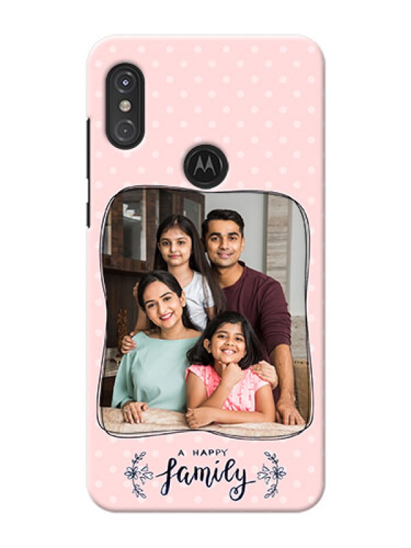 Custom Motorola One Power Personalized Phone Cases: Family with Dots Design